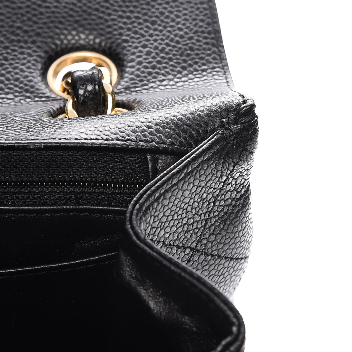 Caviar Quilted Maxi Single Flap Black