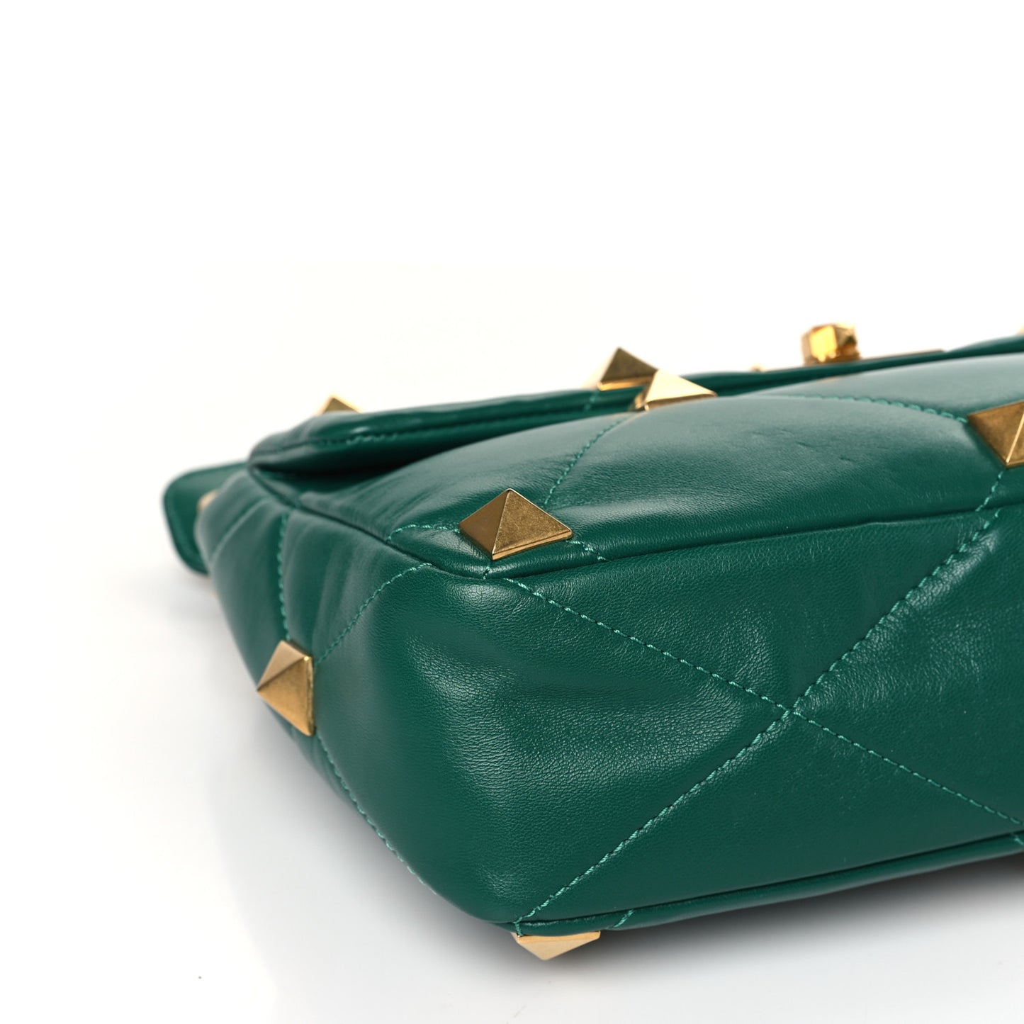 Nappa Large Roman Stud Shoulder Bag Jungle