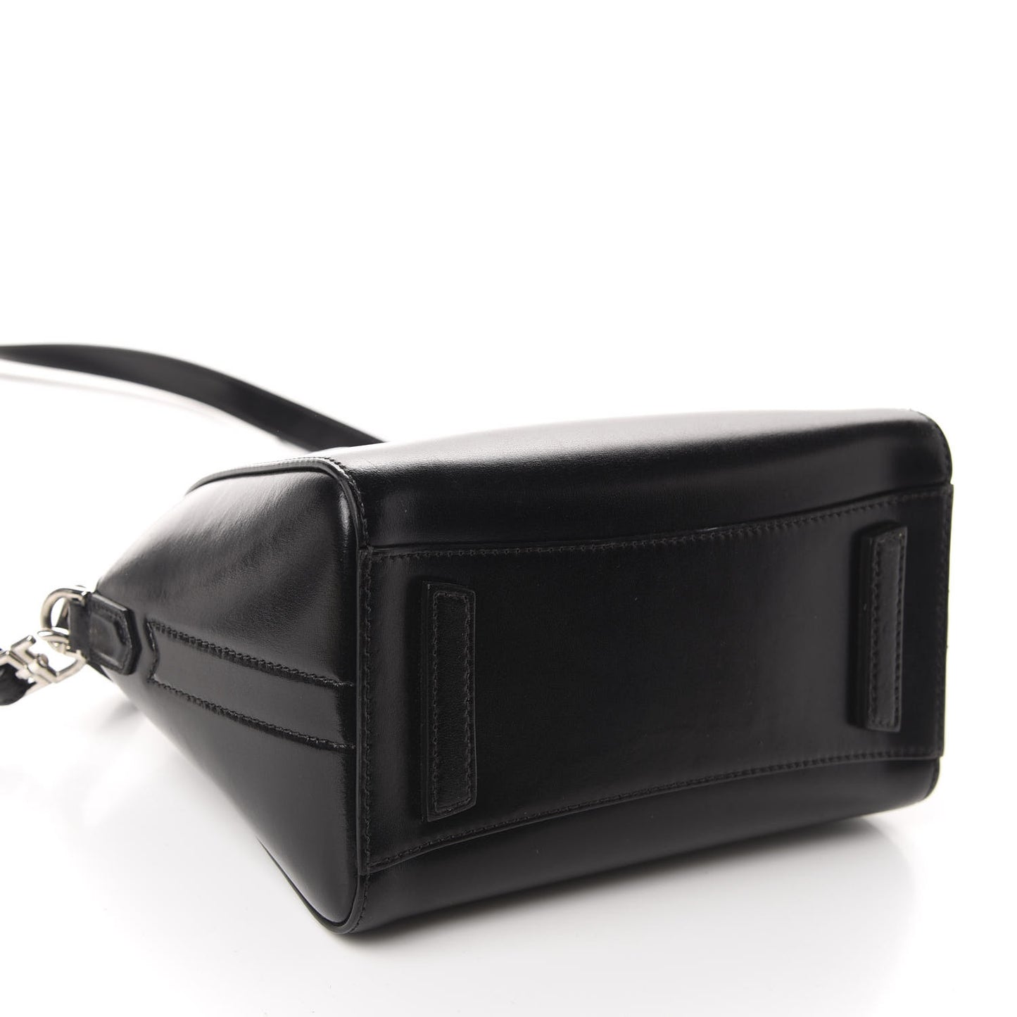 Shiny Lord Calfskin Mini Antigona Black
