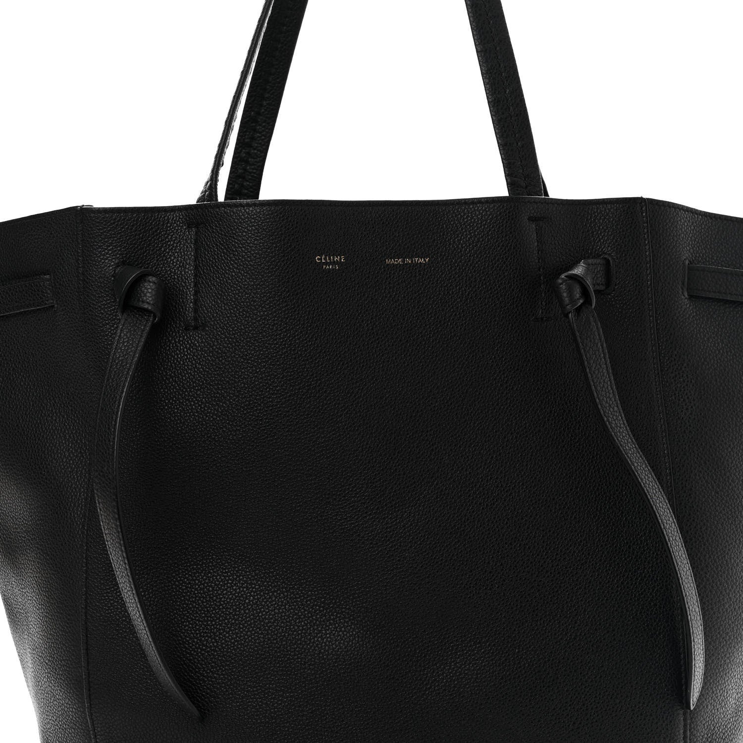 Celine Soft Grained Calfskin Medium Belt Cabas Phantom Black 8 of 12