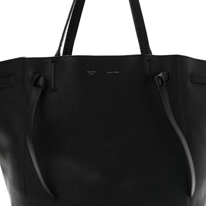 Celine Soft Grained Calfskin Medium Belt Cabas Phantom Black 8 of 12