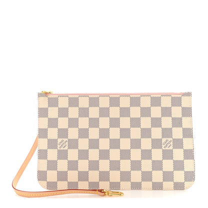 Louis Vuitton LOUIS VUITTON Damier Azur Neverfull MM GM Pochette Rose Ballerine 1 of 6
