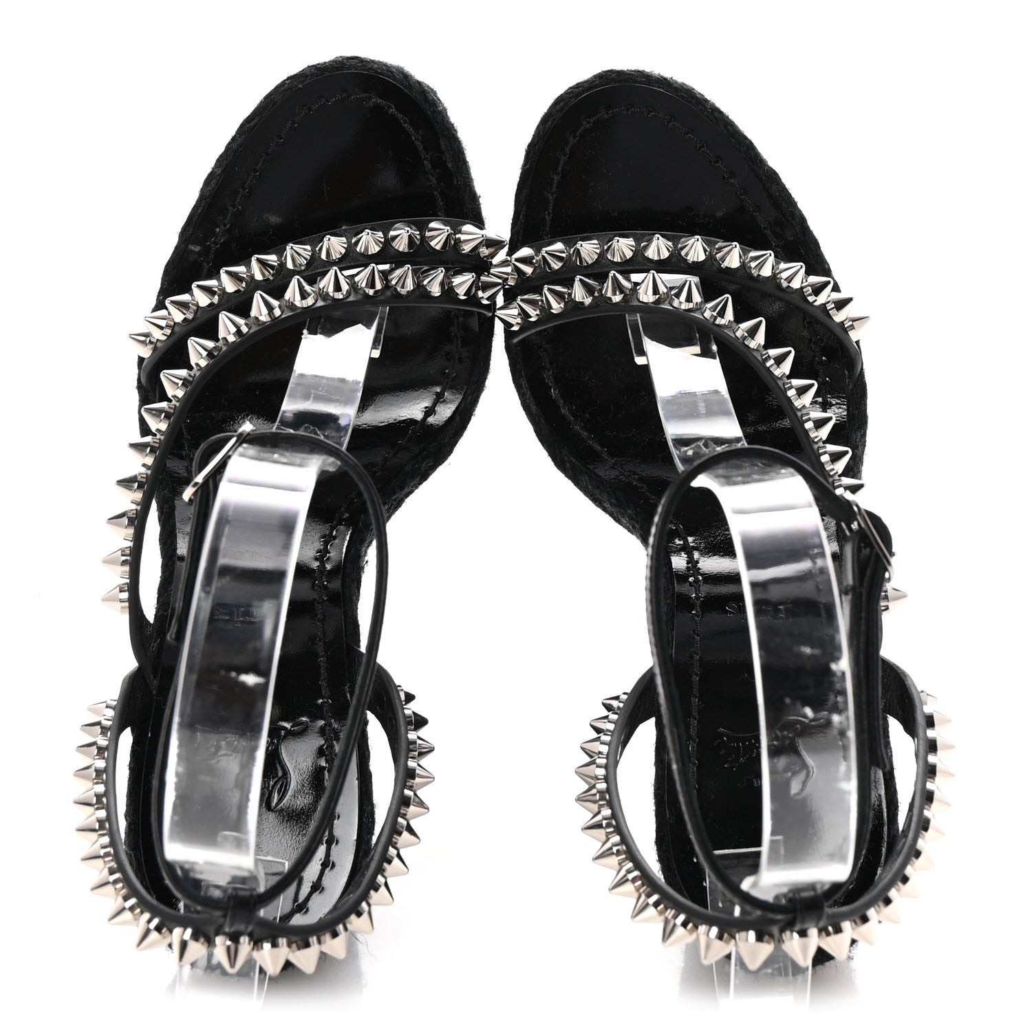Christian Louboutin Patent Mafaldina 120 Wedge Sandals 35 Black 2 of 8
