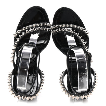 Christian Louboutin Patent Mafaldina 120 Wedge Sandals 35 Black 2 of 8