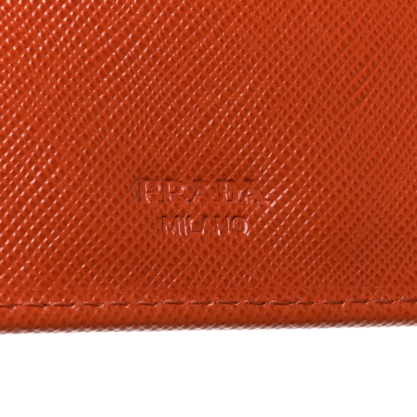Saffiano Metal Continental Flap Travel Wallet Rame