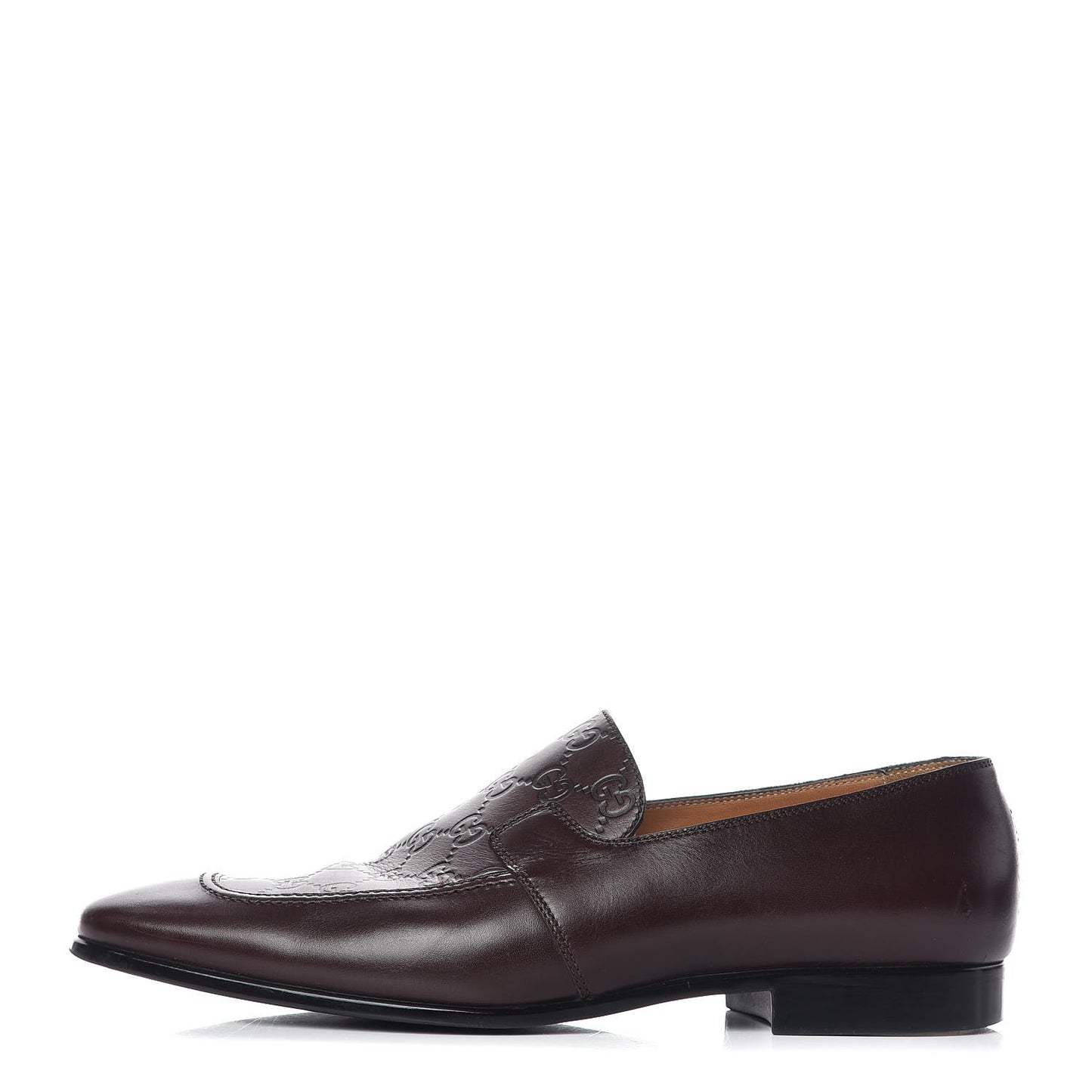 Guccissima Calfskin Mens Venetian Loafers 10.5 Brown