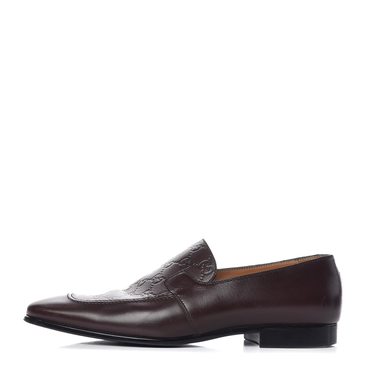 Gucci Guccissima Calfskin Mens Venetian Loafers 10.5 Brown 1 of 16