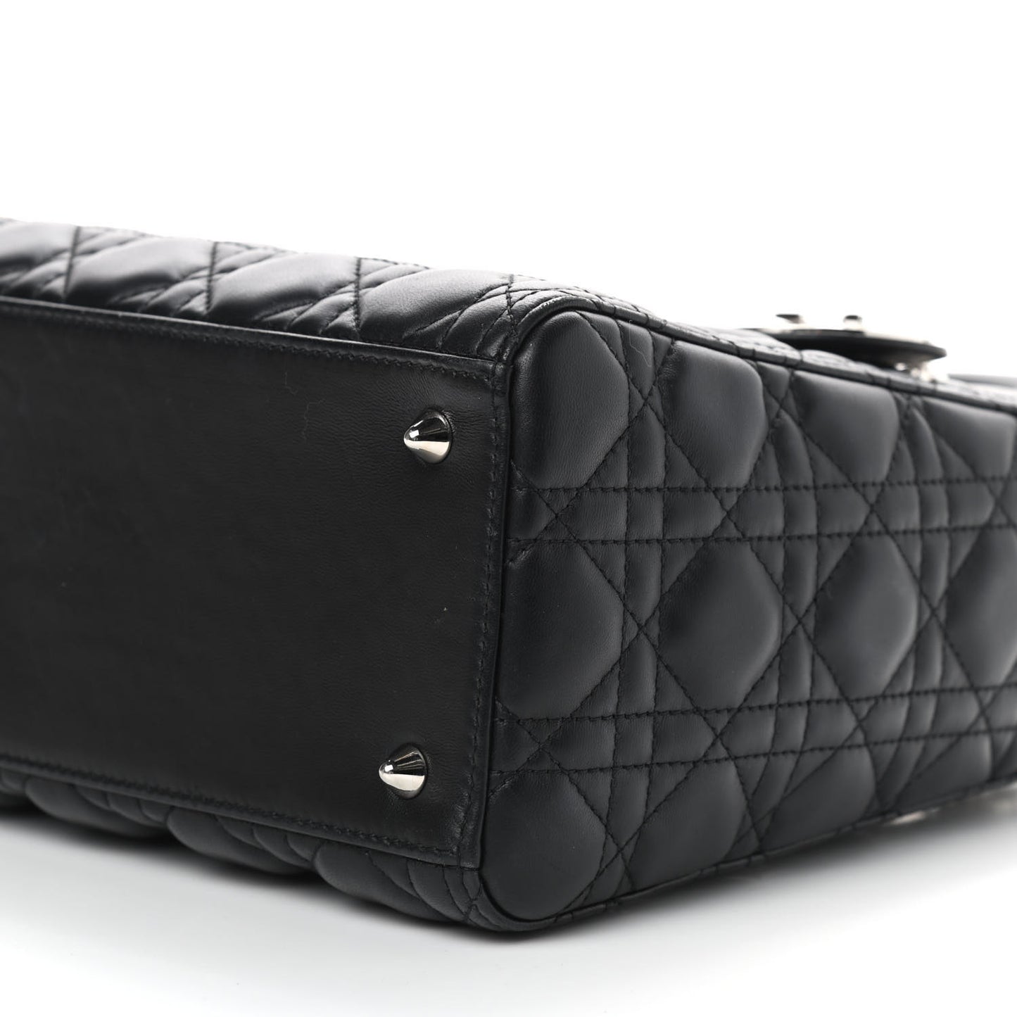 Lambskin Cannage Medium Lady Dior Black
