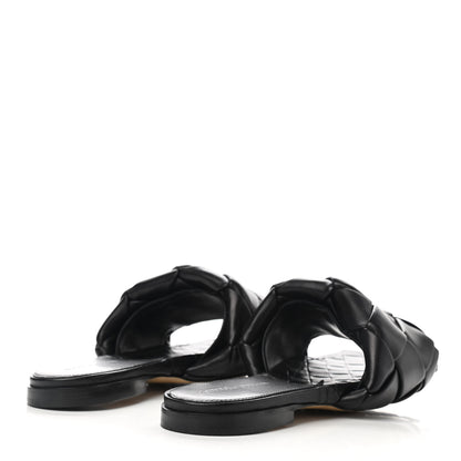 Bottega Veneta Nappa Maxi Intrecciato Lido Flat Sandals 38 Black 4 of 8