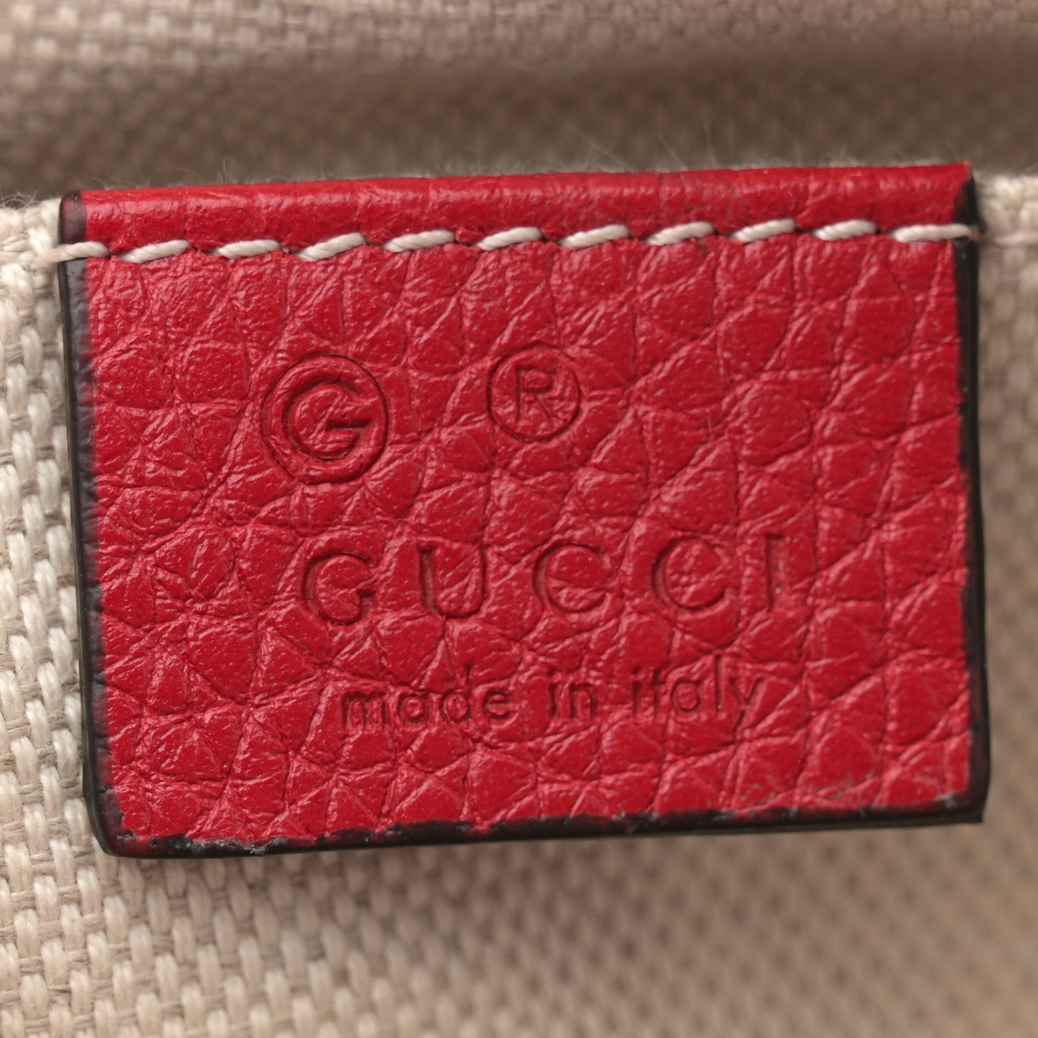 Gucci Pebbled Calfskin Small Soho Disco Bag Vibrant Red 6 of 12