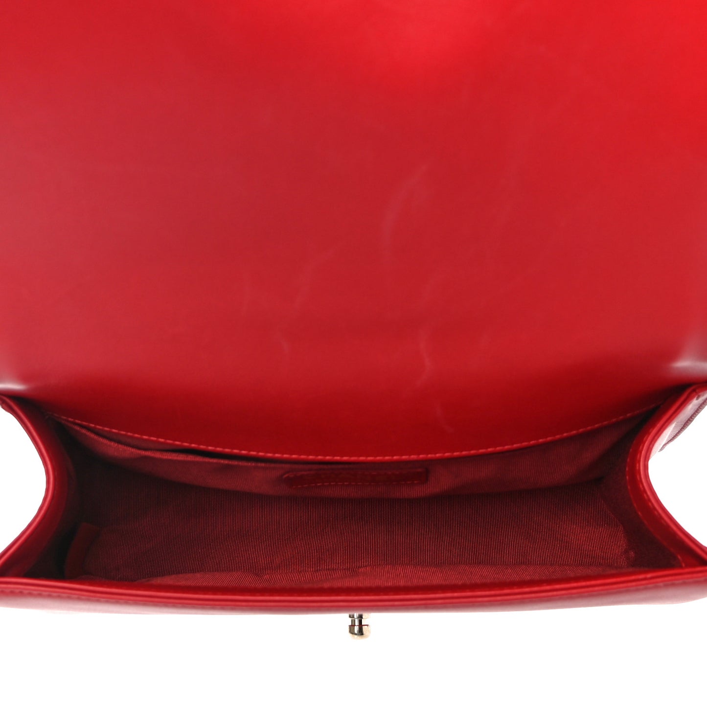 Lambskin Quilted Medium Boy Flap Red