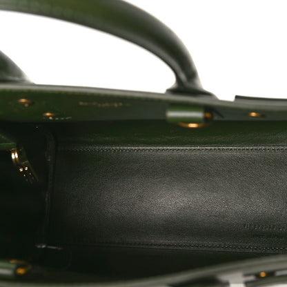 Saint Laurent Calfskin Nano Sac Leather Satchel Dark Pine 5 of 8