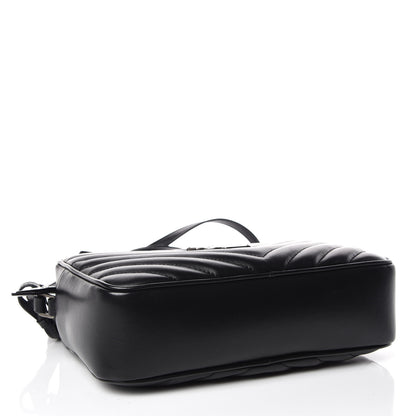 Saint Laurent Calfskin Matelasse Monogram Lou Camera Bag Black 4 of 9