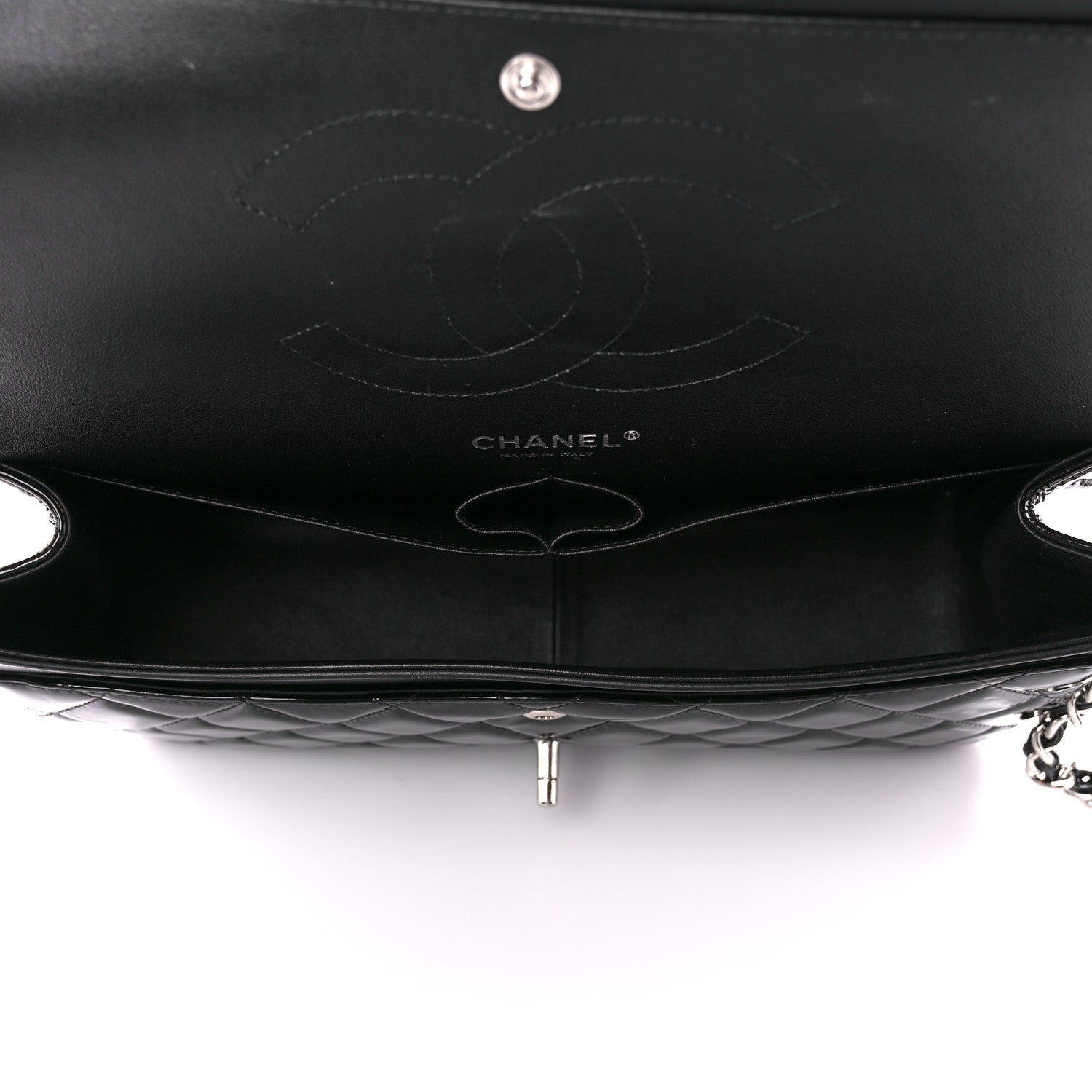 Chanel Patent Quilted Jumbo Double Flap Black 5 of 12