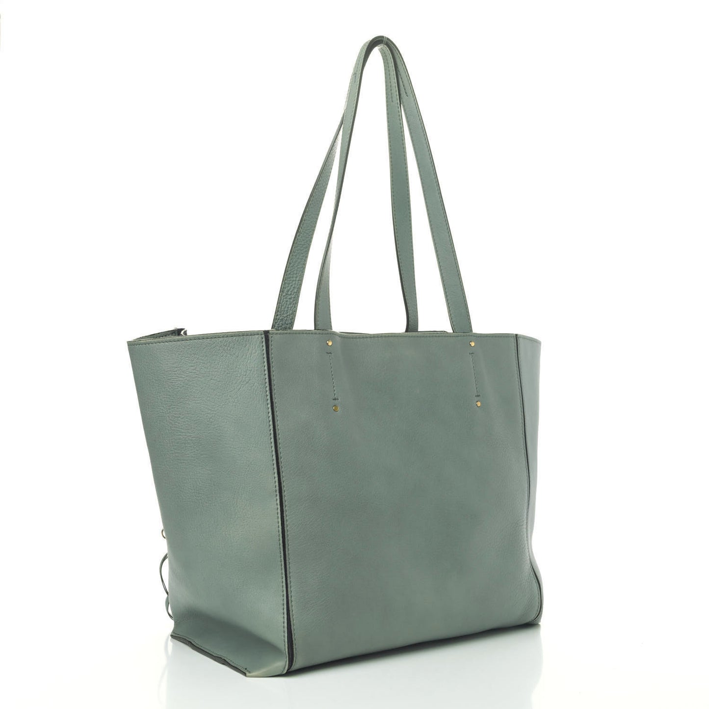 Smooth Calfskin Medium Milo Shopping Tote Cloudy Blue