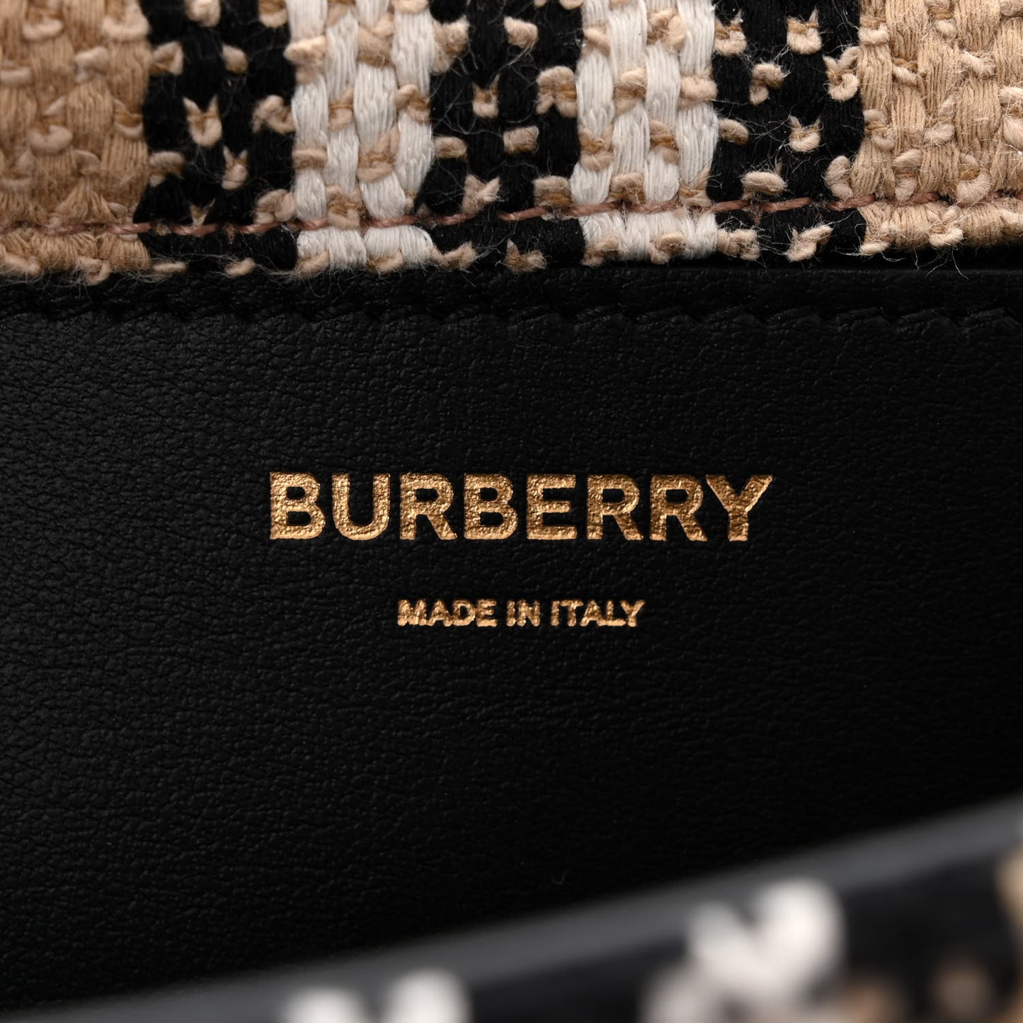 Calfskin Boucle Check Small Lola Chain Bag Archive Beige