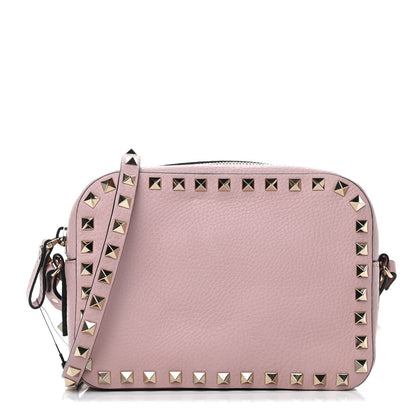 Valentino Garavani Pebbled Calfskin Rockstud Camera Crossbody Bag Cipria 1 of 9