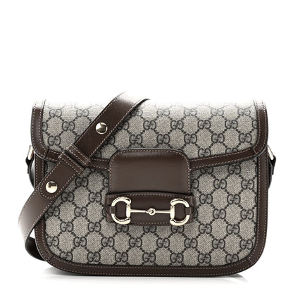 Gucci GG Supreme Monogram Horsebit 1955 Shoulder Bag Beige Brown Sugar 1 of 10