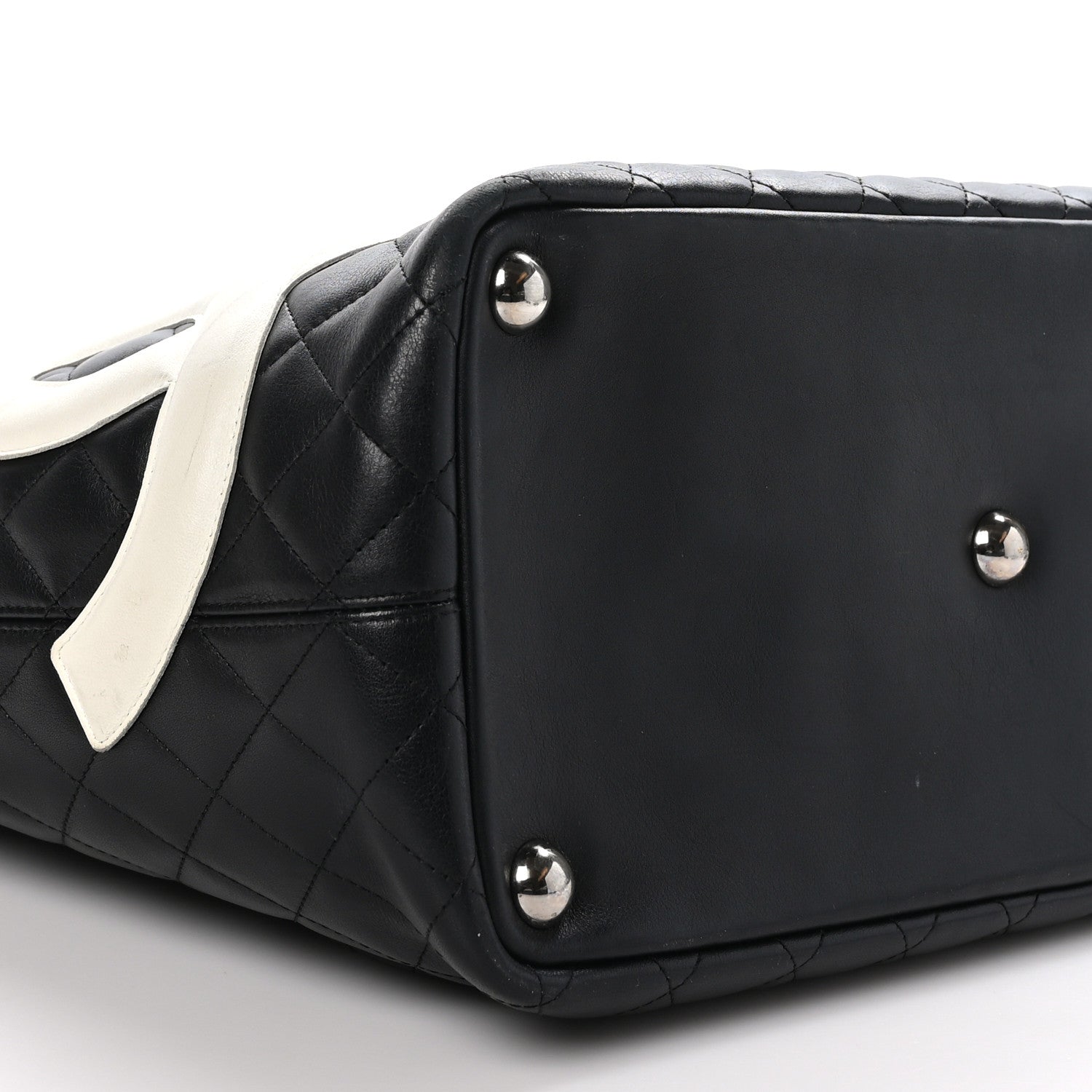 Chanel Calfskin Quilted Large Cambon Tote Black White 9 of 10