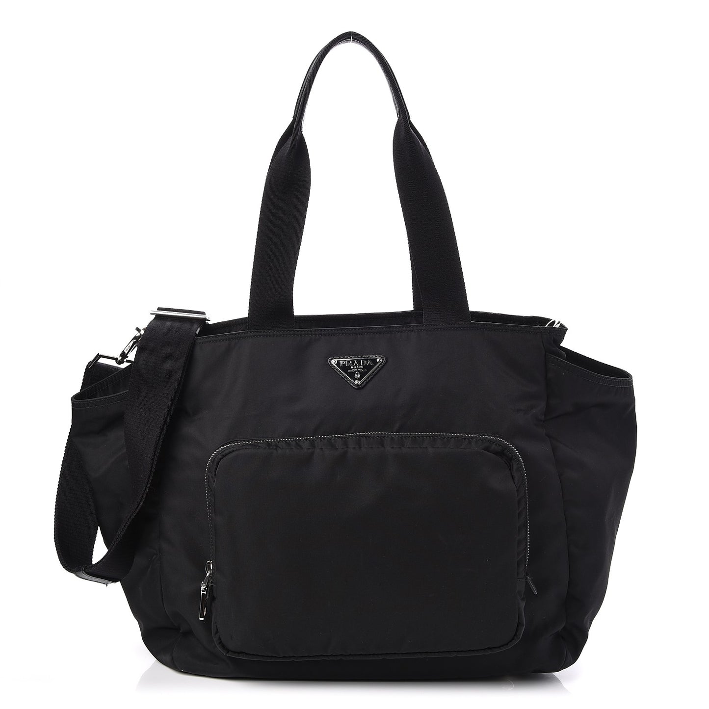 Tessuto Nylon Vela Diaper Bag Black