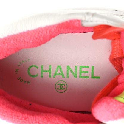 Chanel Calfskin Womens Logo High Top Sneakers 36.5 White Multicolor 9 of 11