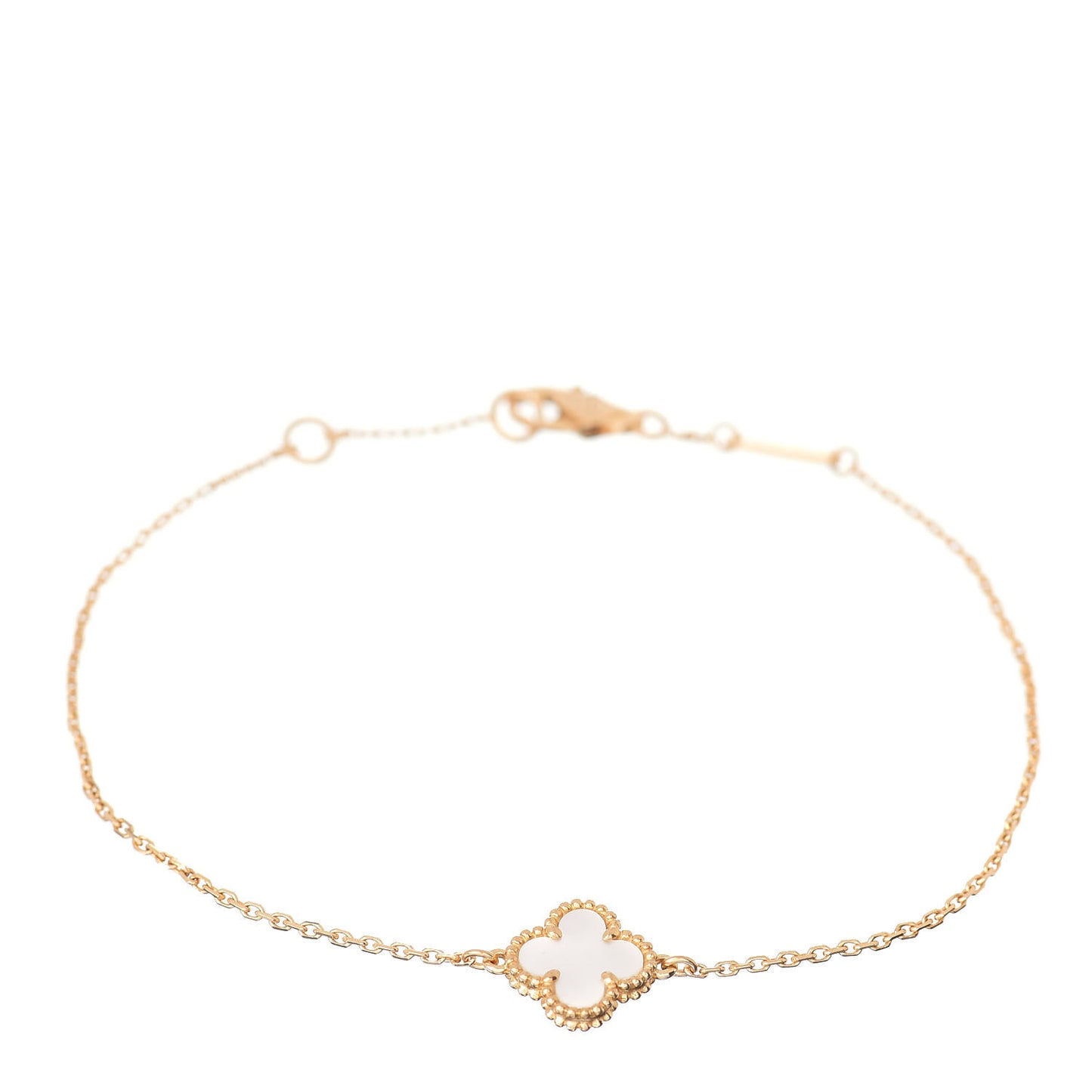 18K Yellow Gold Mother of Pearl Sweet Alhambra Bracelet