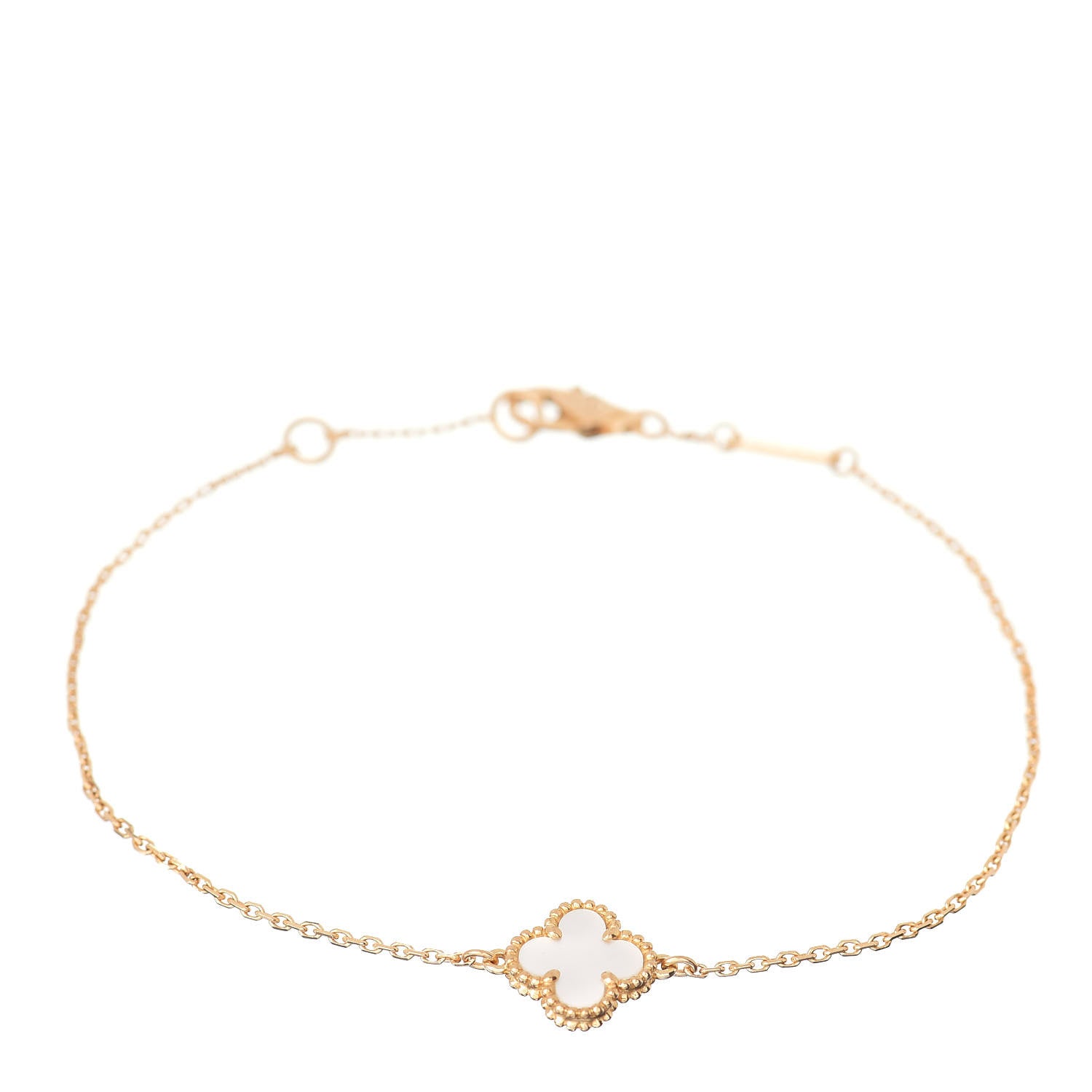 Van Cleef & Arpels 18K Yellow Gold Mother of Pearl Sweet Alhambra Bracelet 1 of 5