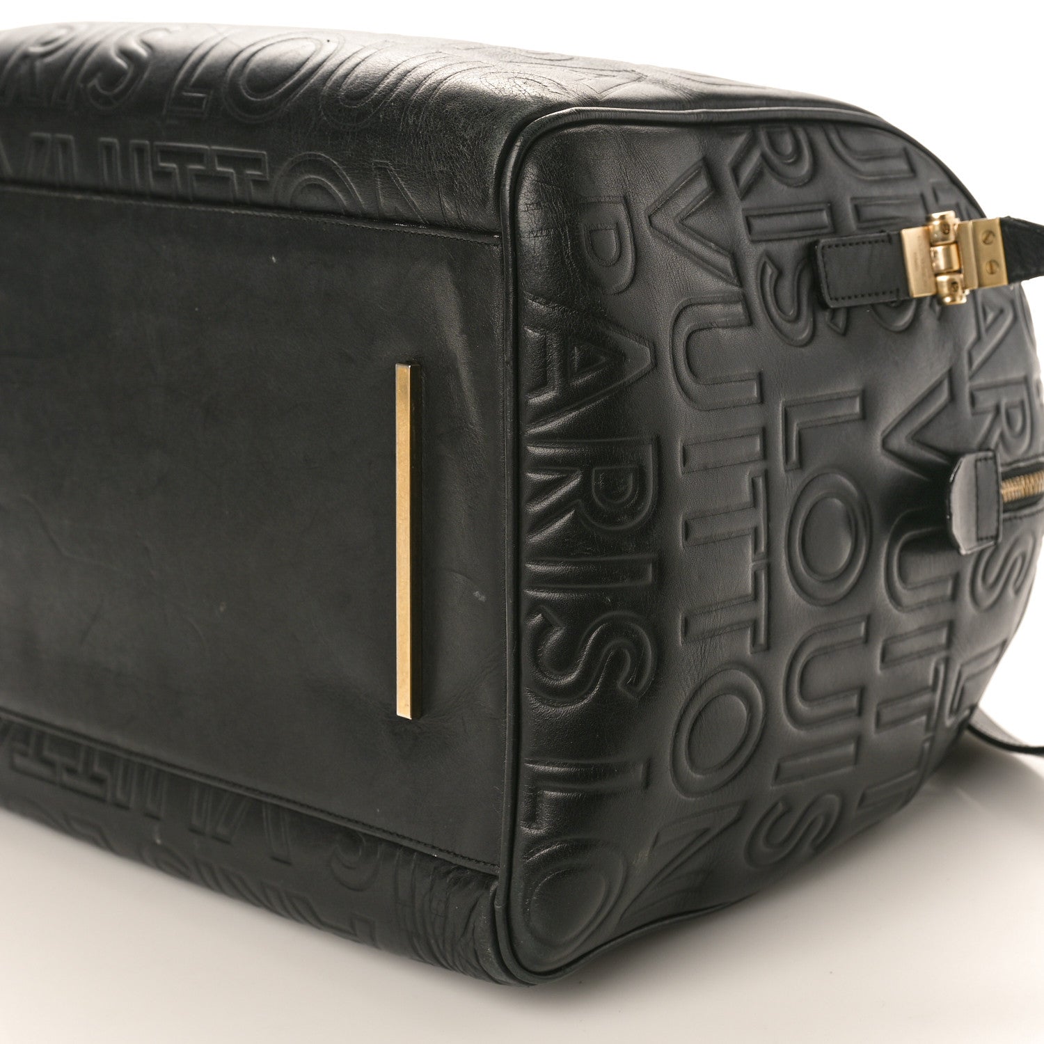 Louis Vuitton Calfskin Embossed Speedy Cube 30 Black 9 of 16