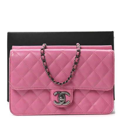 Chanel Lambskin Quilted Medium Crossing Times Flap Pink 11 of 11