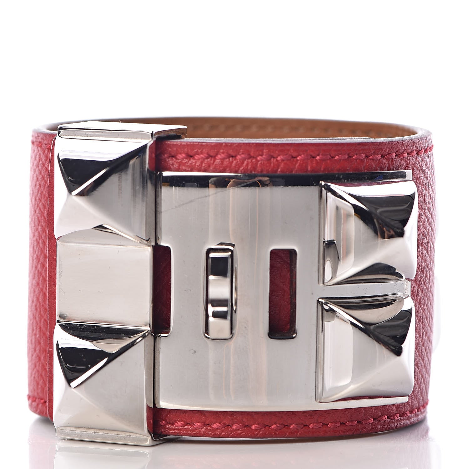 Hermes Epsom Collier de Chien CDC Bracelet S Rouge Casaque 3 of 7