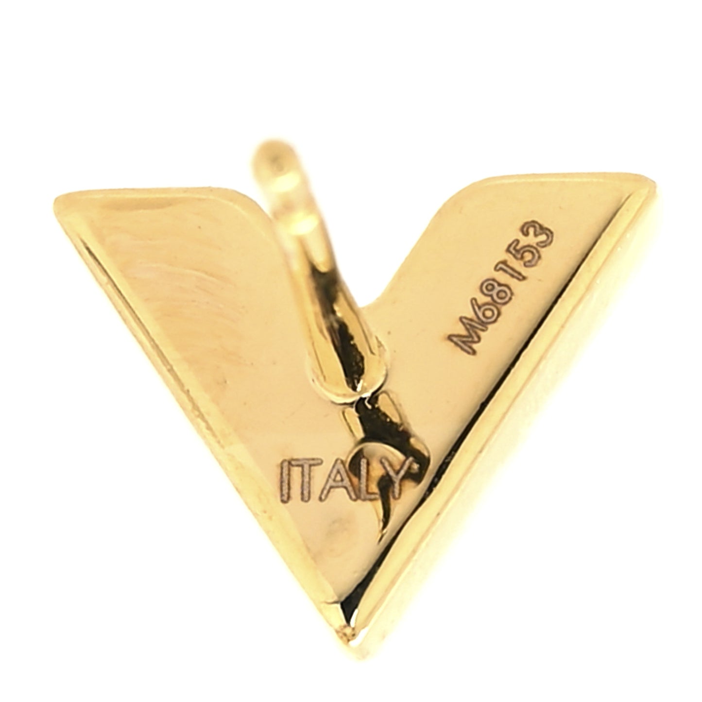Brass Essential V Stud Earrings Gold