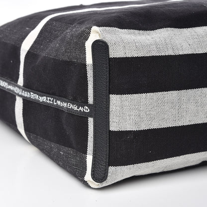 Burberry Coated Canvas Mega Check Sketchbook Medium Reversible Doodle Tote Black 9 of 13