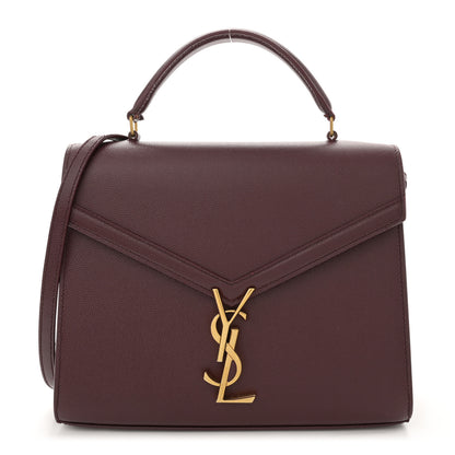 Saint Laurent Grain de Poudre Medium Classic Monogram Cassandra Top Handle Rouge Legion 1 of 16