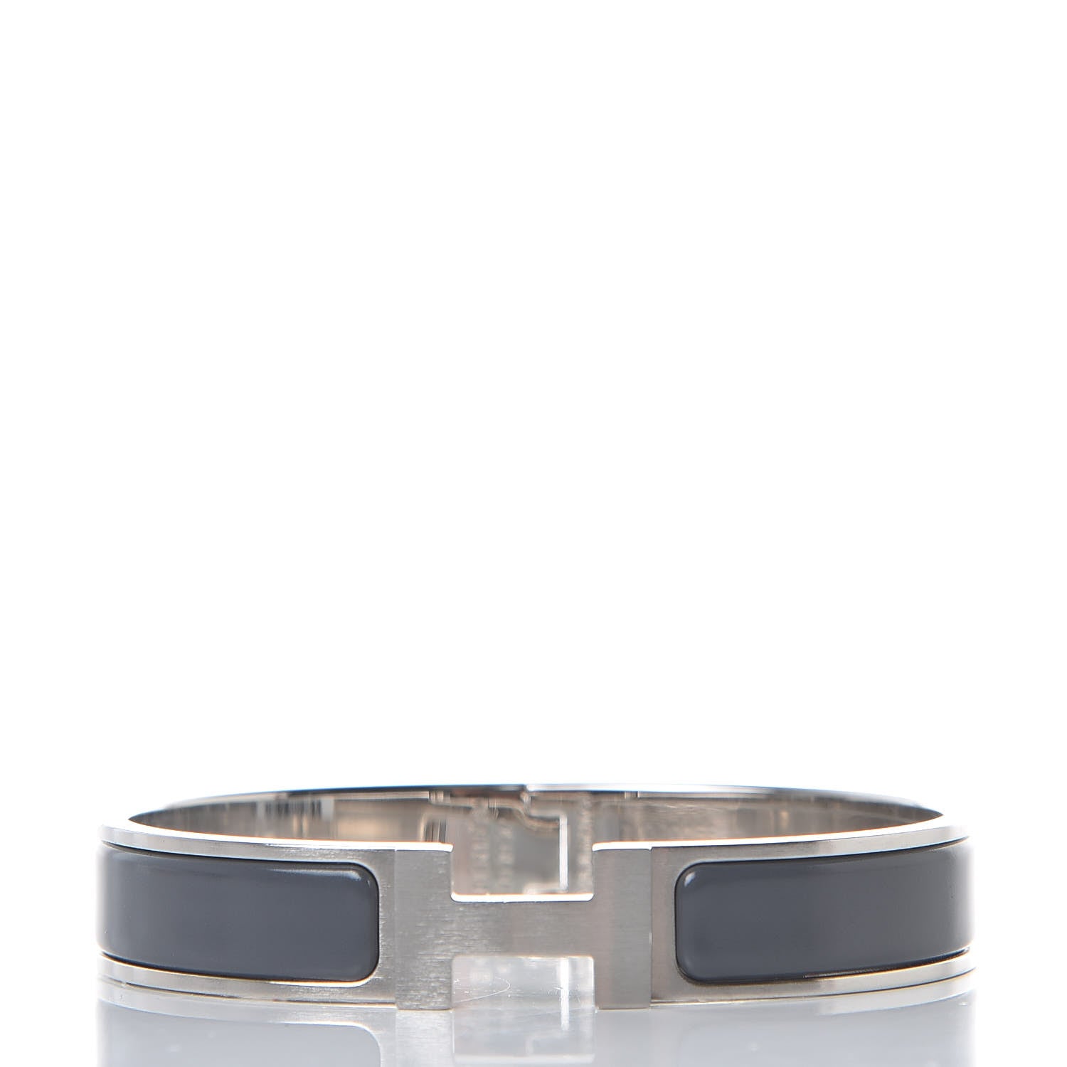 Hermes Matte Enamel Narrow Clic Clac HH Bracelet Ardoise 1 of 6