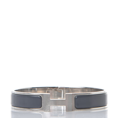 Hermes Matte Enamel Narrow Clic Clac HH Bracelet Ardoise 1 of 6