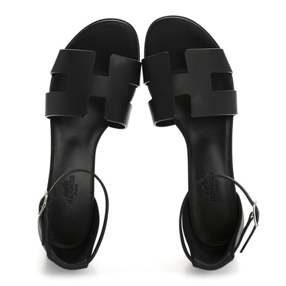 Hermes Calfskin Encens 50 Sandals 38 Black 2 of 11