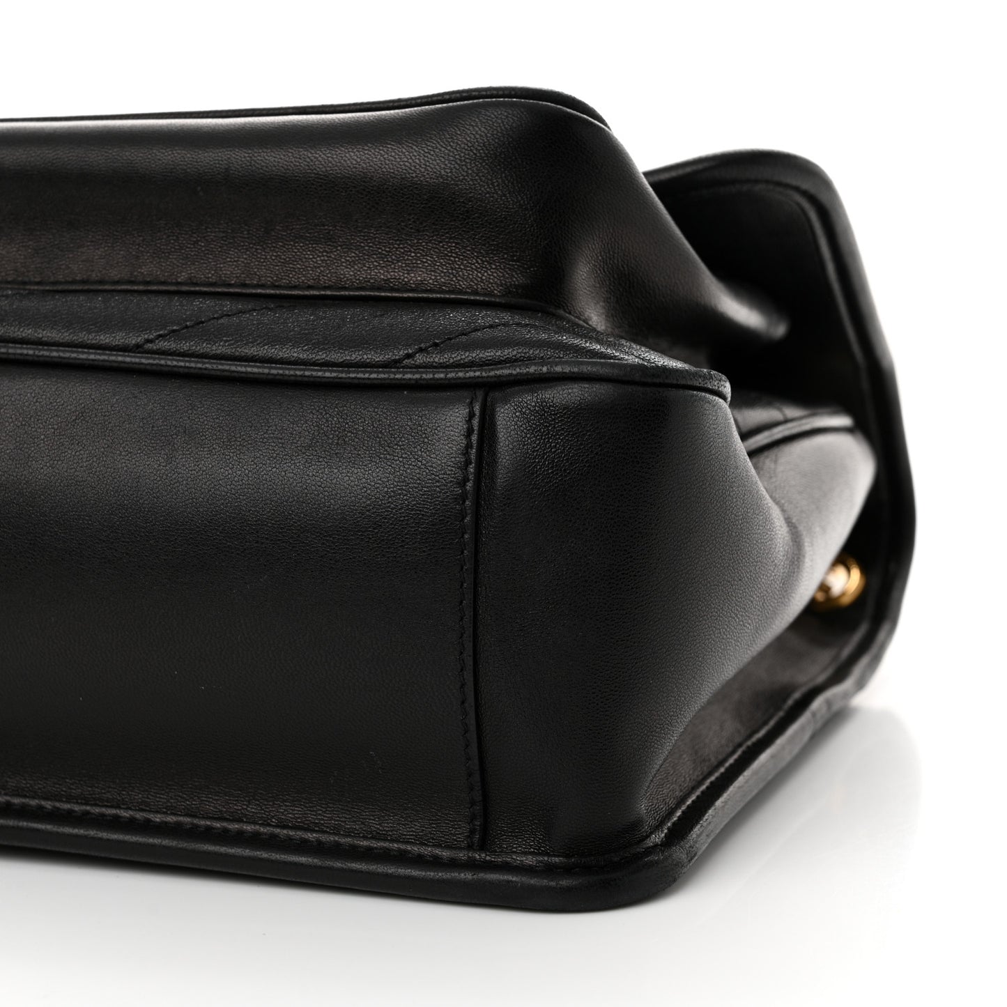 Lambskin Matelasse Monogram Medium Niki Chain Satchel Black