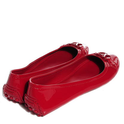 Louis Vuitton Patent Calfskin Oxford Ballerina Flats 39 Rouge 4 of 8