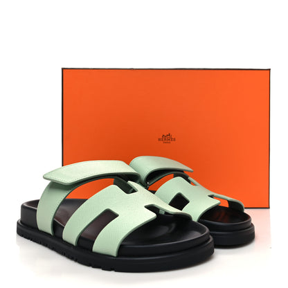 Hermes Epsom Womens Chypre Sandals 35.5 Vert Jade 9 of 9