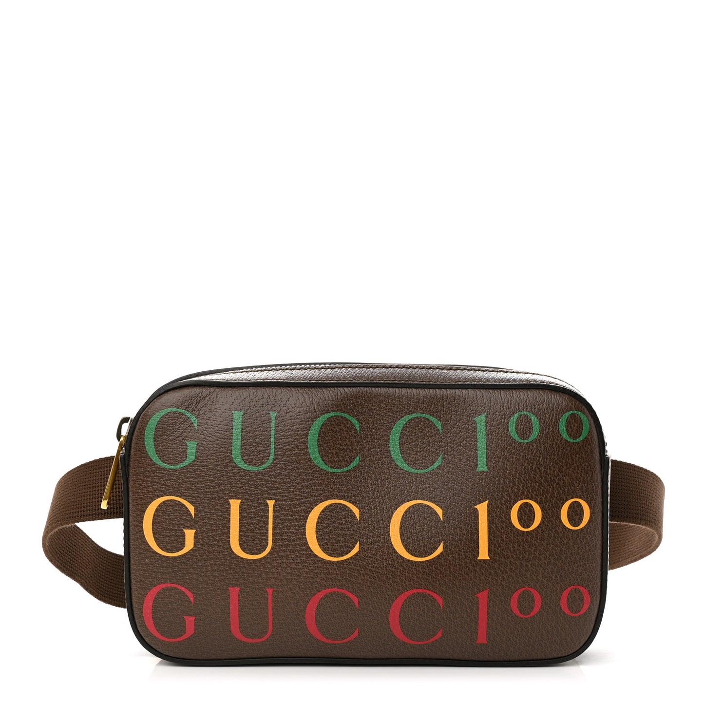 Textured Dollar Calfskin Gucci 100 Aria Belt Bag 90 36 New Acero Multicolor