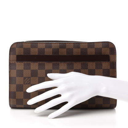 Louis Vuitton Damier Ebene Pochette Saint Louis Clutch 2 of 9