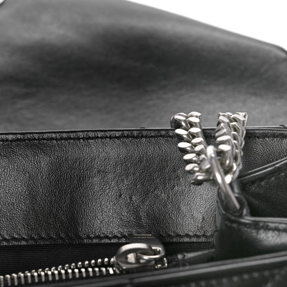 Saint Laurent Calfskin Y Quilted Monogram Medium Loulou Chain Satchel Black 9 of 10