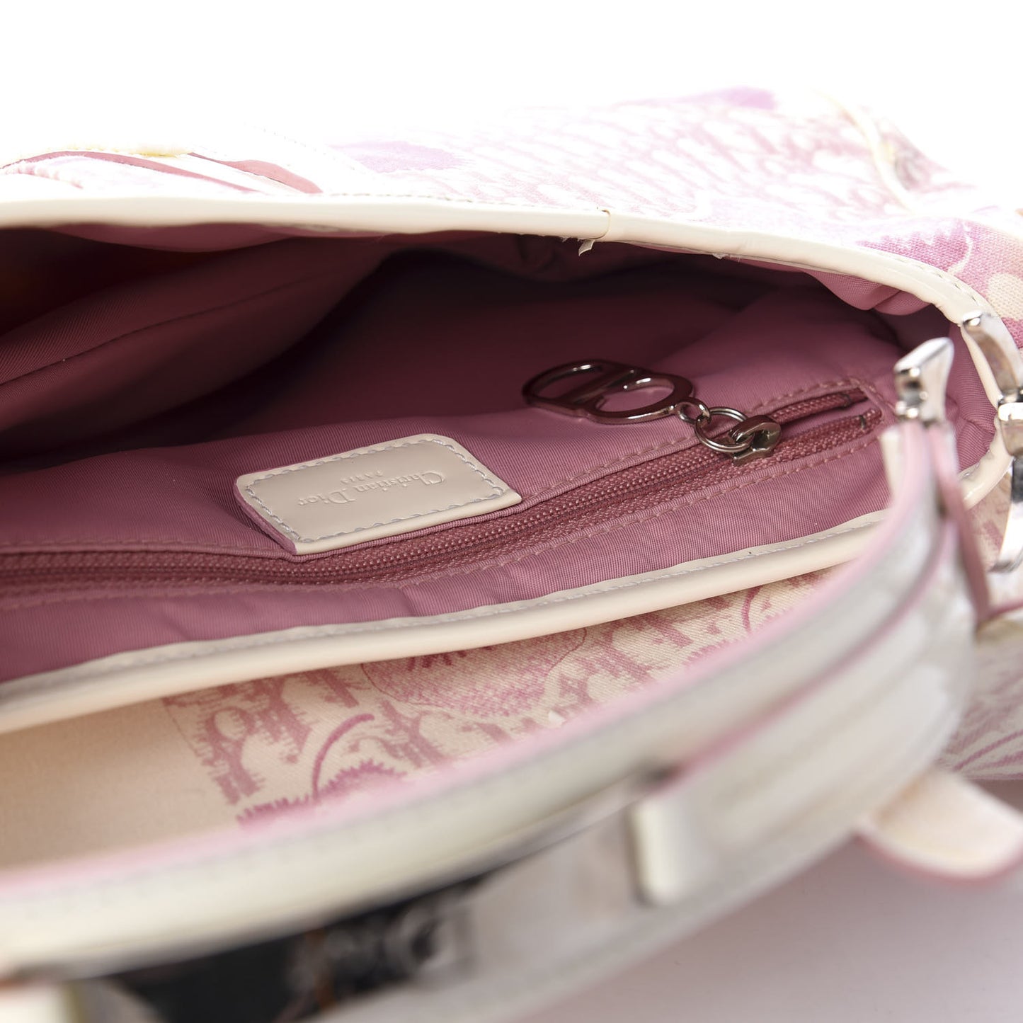 Monogram Floral Saddle Bag Pink
