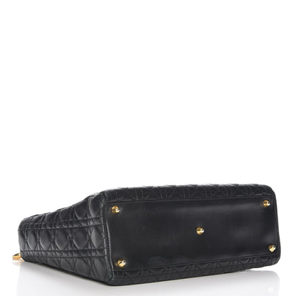 Christian Dior Lambskin Cannage Large Lady Dior Black 5 of 10