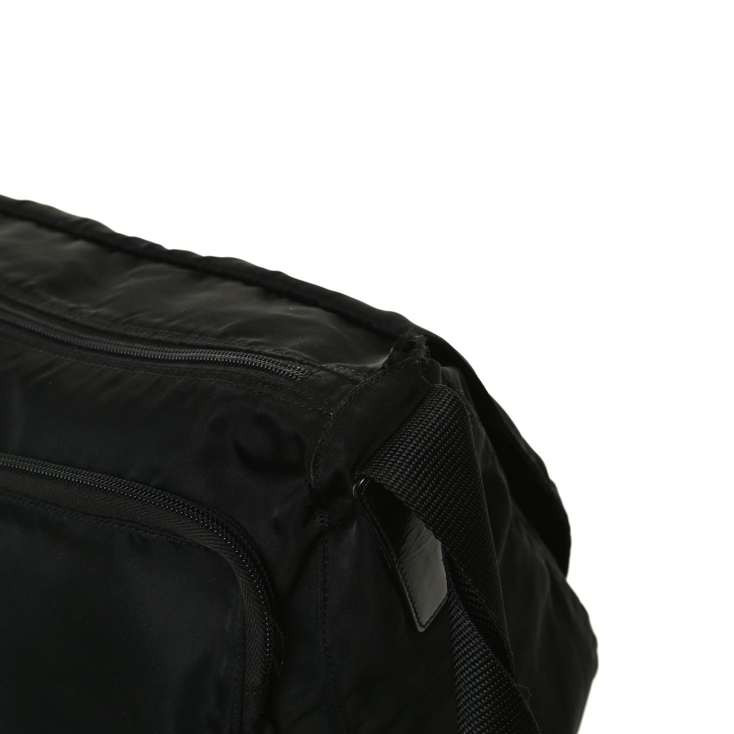 Nylon Vela Messenger Bag Black