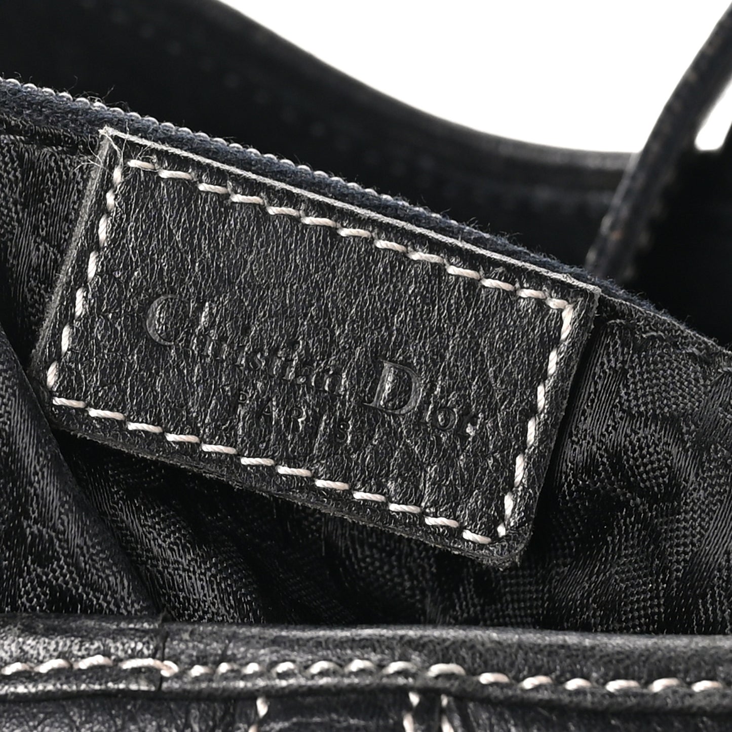 Grained Calfskin Saddle Bag Black