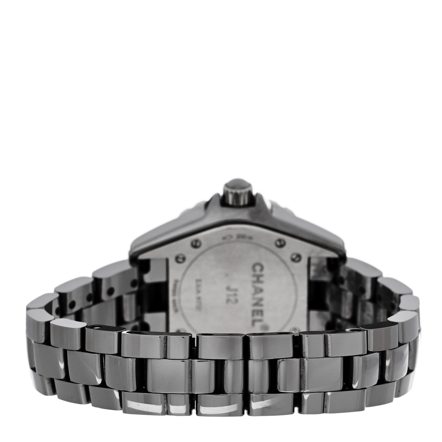 Stainless Steel Ceramic Diamond 33mm J12 Quartz Watch Black