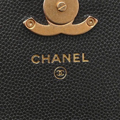 Chanel Caviar Quilted Bracelet On Chain Clutch Grey 5 of 10