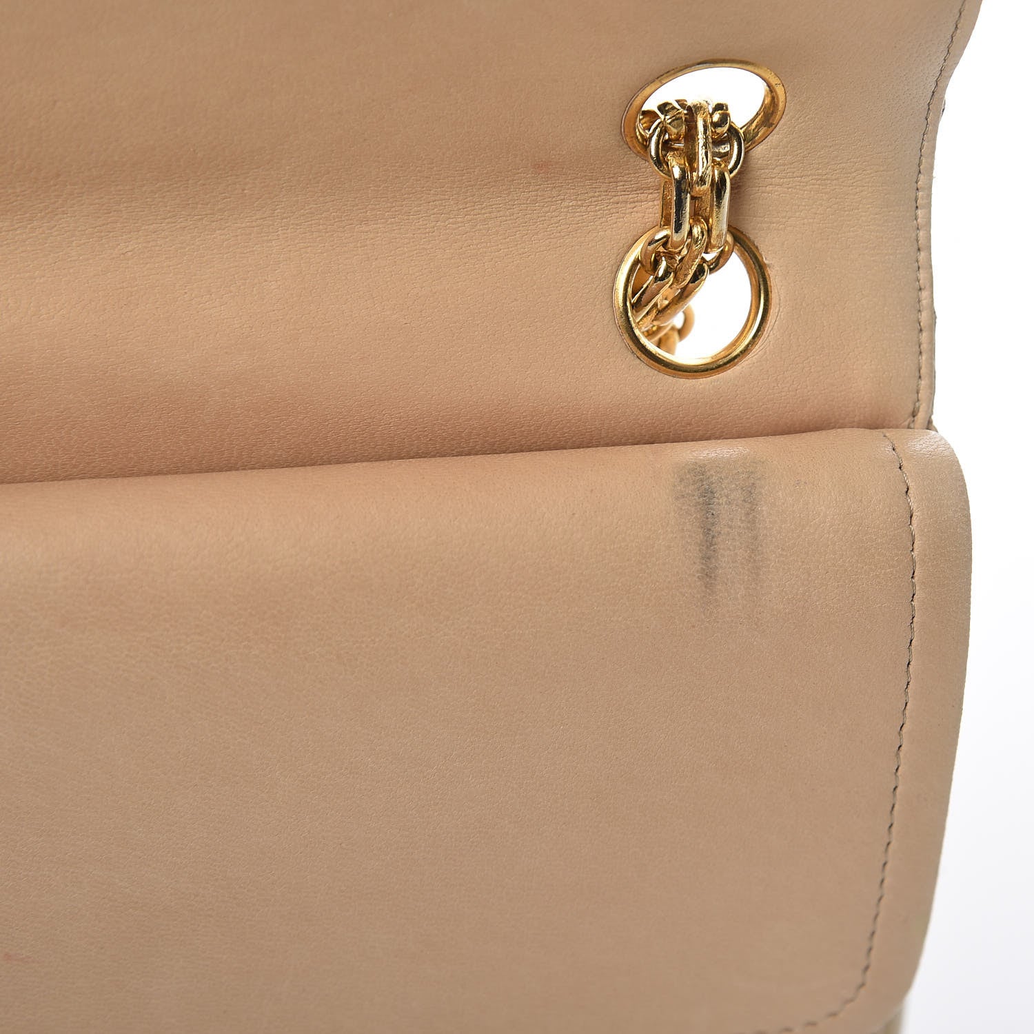 Chanel Lambskin Quilted Medium Bijoux Chain Double Flap Beige 12 of 16