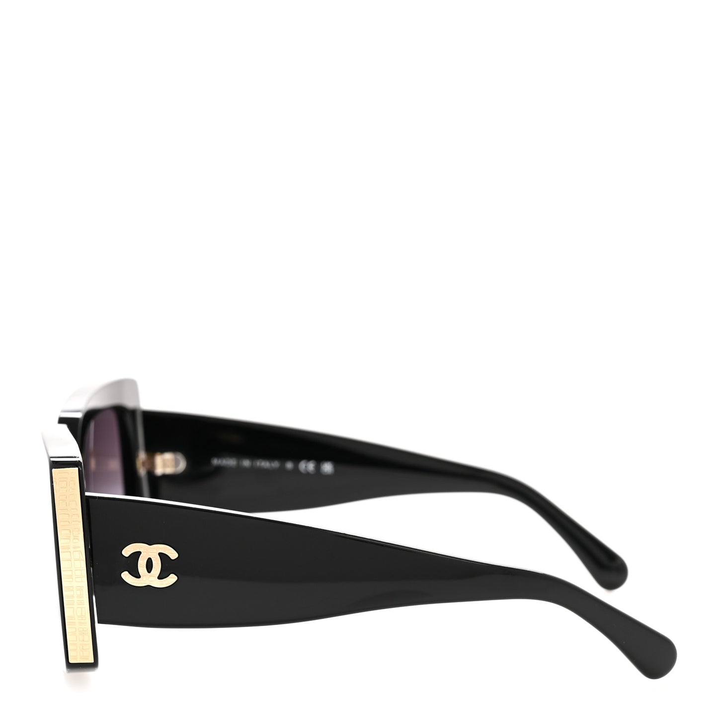Acetate Rectangle Sunglasses 5435 Black